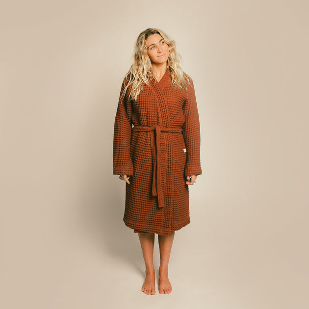 Weightless Waffle Bath Robe – Wild Isles Swim