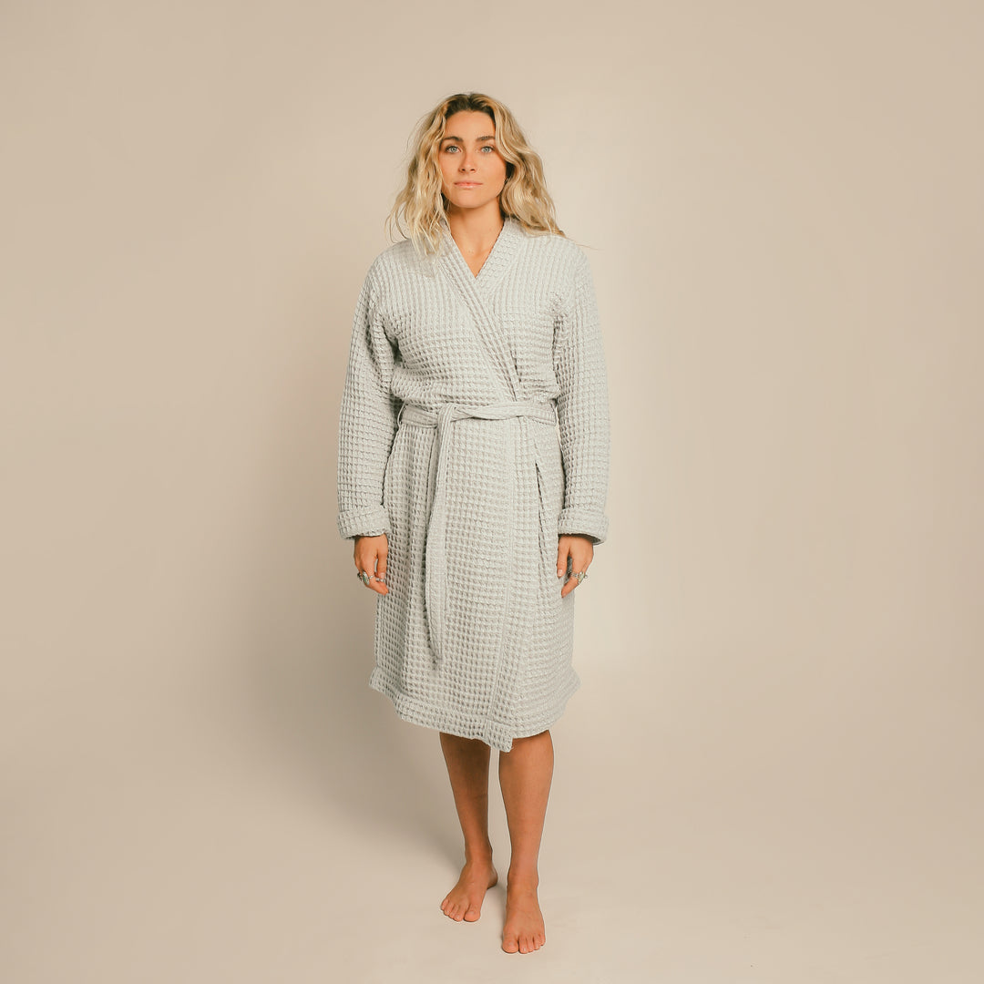 Weightless Waffle Bath Robe – Wild Isles Swim
